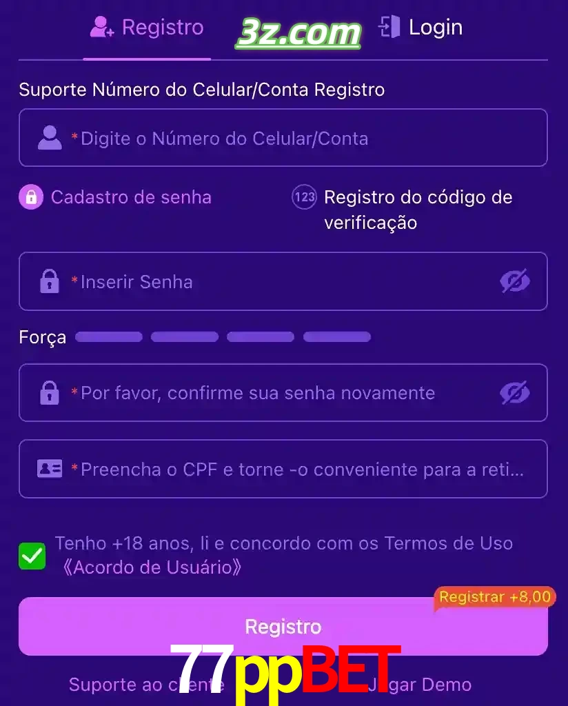 bonus de cadastro imediato